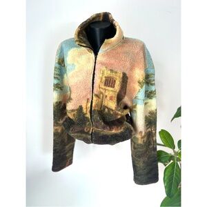 Vintage | Scenic Landscape Fleece Zip Jacket